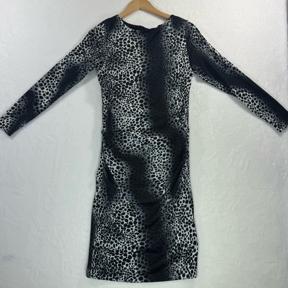 Philosophy Long Sleeve Dress Animal Print Large Clubwear Date Night Party Sexy - Picture 2 of 14
